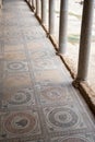 Ancient roman Villa del Casale with beautiful mosaic built in the 3-4th century BC, Piazza Armerina, Sicily, Italy. Famous tourist Royalty Free Stock Photo