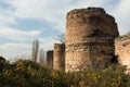 Ancient Roman walls surrounding Iznik Nicea Royalty Free Stock Photo