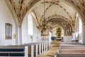 Ancient romanesque church with wall-paintings Royalty Free Stock Photo