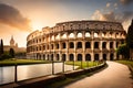 Ancient Rome. Colosseum In Ancient Italy. Generative AI