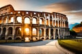 Ancient Rome. Colosseum In Ancient Italy. Generative AI