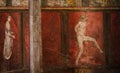 Ancient Rome, detail of the ancient painting in Pompeii. Royalty Free Stock Photo