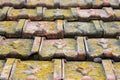 Ancient roof tiles background