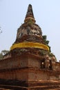 Ancient Round And Bell Shape Pagodas With Stucco Lions Royalty Free Stock Photo