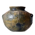 Ancient round clay pot