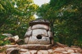 Ancient round compound dolmen in the valley of the river Jean, Monument of archeology megalithic structure