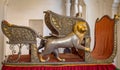 Antique seat used by kings to sit on the back of an elephant at the historic Mehrangarh Fort at Jodhpur Rajasthan, India