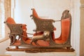 Ancient Royal howdah a seat used on the back of an elephant for kings, Mehrangarh Fort museum, Jodhpur