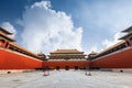 The ancient royal palaces of the Forbidden City in Beijing Royalty Free Stock Photo