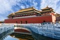 The ancient royal palaces of the Forbidden City in Beijing Royalty Free Stock Photo