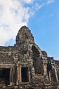 Ancient ruin of the Bayon temple, Angkor Wat Cambodia Royalty Free Stock Photo