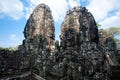 Ancient ruin of the Bayon temple, Angkor Wat Cambodia Royalty Free Stock Photo