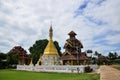 Ancient Ruin Chedi Stupa Of Wat Tor Pae Temple Pagoda For Thai People And Foreign Travelers Travel Visit Respect Praying Buddha