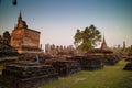 Ancient ruin temple and pagoda at Sukhothai Historical Park