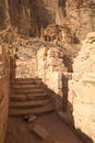 Ancient ruined castle in the desert, middle east Royalty Free Stock Photo