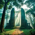 Ancient ruined temple in the Royalty Free Stock Photo