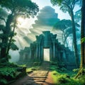 Ancient ruined temple in the Royalty Free Stock Photo