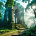 Ancient ruined temple in the Royalty Free Stock Photo