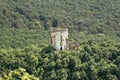 Ancient ruined towers of a medieval castle. Chervonogorod Castle Royalty Free Stock Photo
