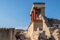 Ancient ruins of famous Knossos palace at Crete island. Greece Royalty Free Stock Photo