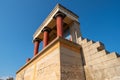 Ancient ruins of famous Knossos palace at Crete island. Greece Royalty Free Stock Photo