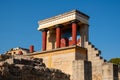 Ancient ruins of famous Knossos palace at Crete island. Greece Royalty Free Stock Photo