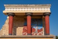 Ancient ruins of famous Knossos palace at Crete island. Greece Royalty Free Stock Photo