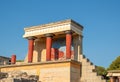 Ancient ruins of famous Knossos palace at Crete island. Greece Royalty Free Stock Photo