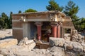 Ancient ruines of famouse Knossos palace at Crete island. Greece