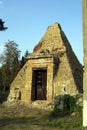 Ancient Ruins of  pyramid iron door entrance Royalty Free Stock Photo