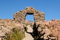 Ancient ruins on the Amantani island, Peru