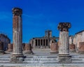 Ruins of basilica in the forum of Pompeii, Italy Royalty Free Stock Photo