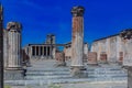 Ruins of basilica in the forum of Pompeii, Italy Royalty Free Stock Photo
