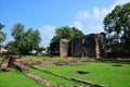 Ancient ruins brick building and antique architecture of official residence of ambassador home or Wichayen house for thai people