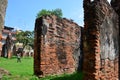 Ancient ruins brick building and antique architecture of official residence of ambassador home or Wichayen house for thai people