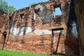 Ancient ruins brick building and antique architecture of official residence of ambassador home or Wichayen house for thai people