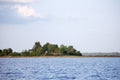 Ancient ruins building Prasat West Mebon temple of Khmer Empire in largest reservoir West Baray or Baray Teuk Thla for Cambodian