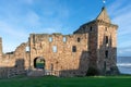 Ancient ruins of the castle of St. Andrews in Scotland on the North Sea