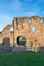 Ancient ruins of the castle of St. Andrews in Scotland on the North Sea