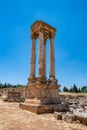 Ancient ruins in the city of Anjar, Lebanon