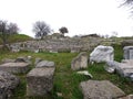 Troy Archeology Site in Turkey, Ancient Ruins Royalty Free Stock Photo