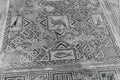 Ancient ruins drawings on the floor at Larnaca Castle Cyprus Royalty Free Stock Photo