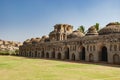 Ancient ruins of Elephant Stables. Hampi in India. Royalty Free Stock Photo