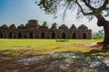 Ancient ruins of Elephant Stables. Hampi, India. Royalty Free Stock Photo