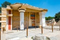 Ancient ruins of famous Minoan palace of Knosos, Crete Island, greece