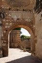 Ancient ruins of the first American hospital, San NicolÃÂ¡s de Bari in Santo Domingo,16th century. Arches, columns and walls