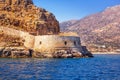 Ancient ruins of a fortified leper colony - Spinalonga Kalydon island Royalty Free Stock Photo
