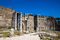 Ancient ruins of the Forum of Augustus with Temple of Mars the Avenger inaugurated in 2 BC