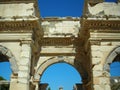 Ancient ruins. Gate for a long time in the Efes.