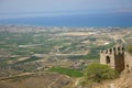 Ancient Ruins in Greece, Acro-Corinth Royalty Free Stock Photo